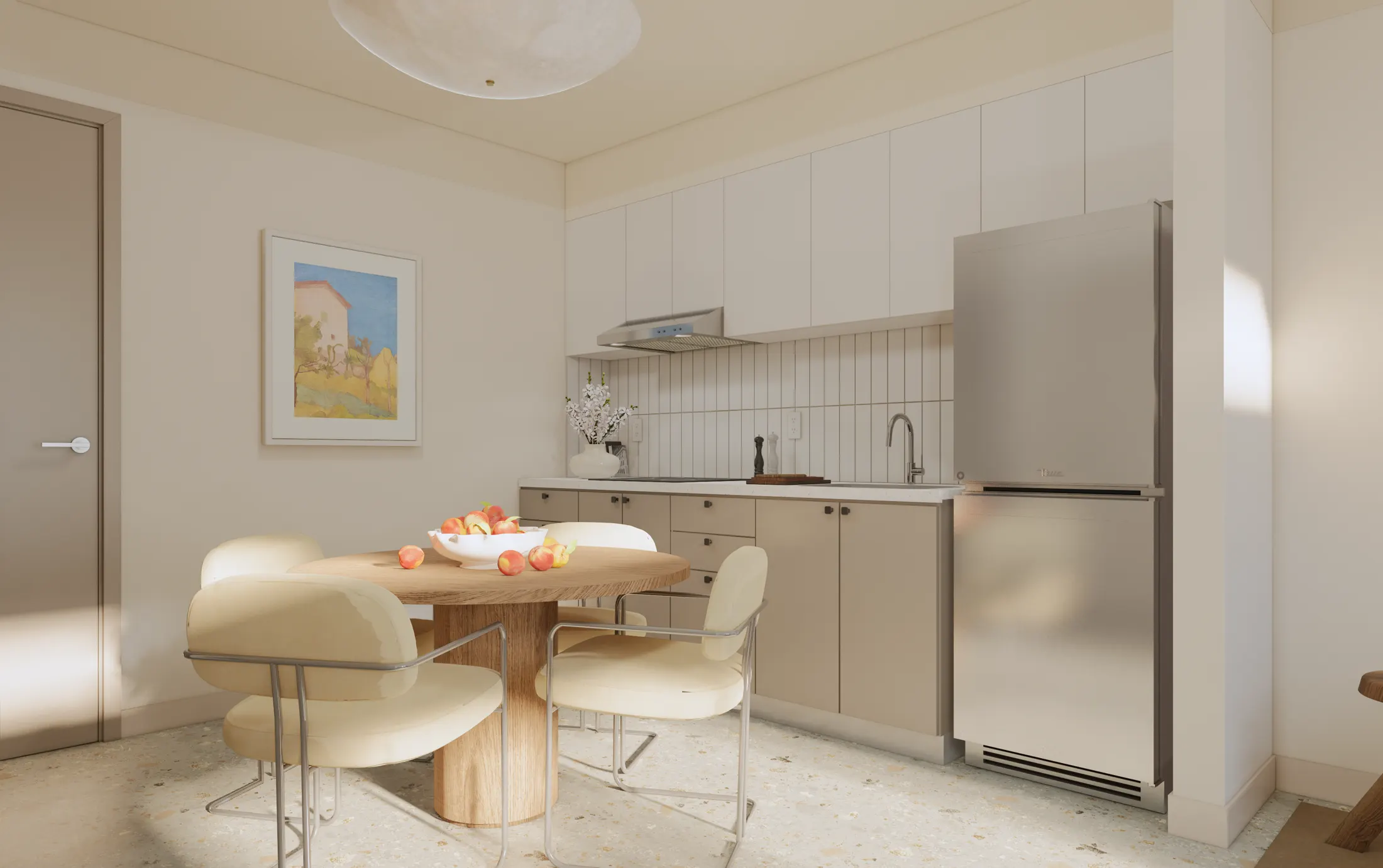 Cocina y comedor de una recámara